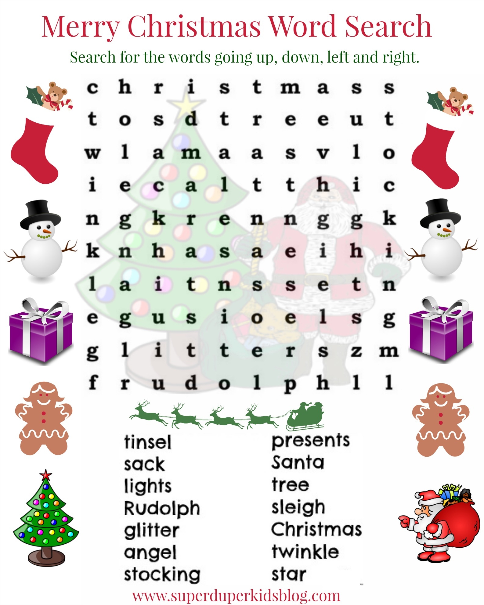 Free Printable Christmas Puzzles Word Searches Free Printable Christmas Puzzles Word Searches