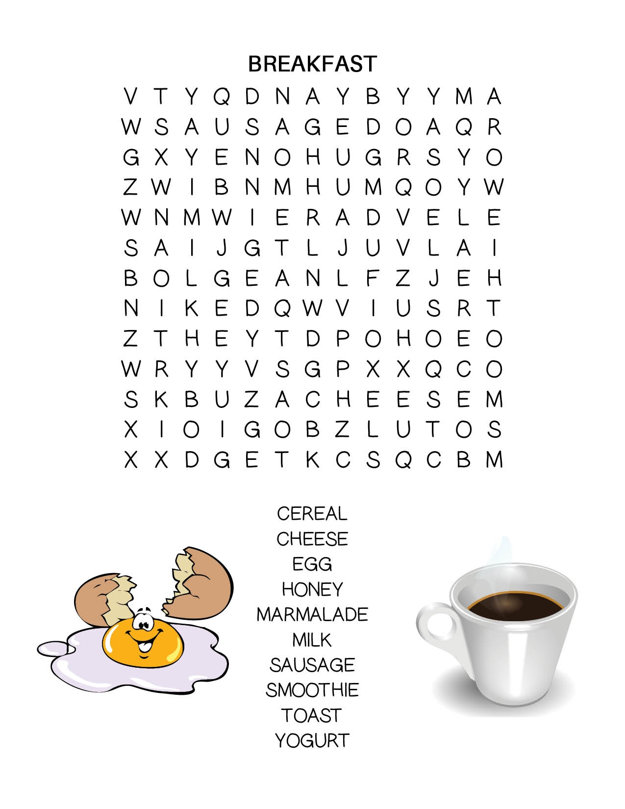 Large Print Easy Word Search Printable