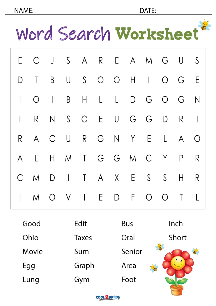 Printable 5th Grade Word Search Cool2bKids