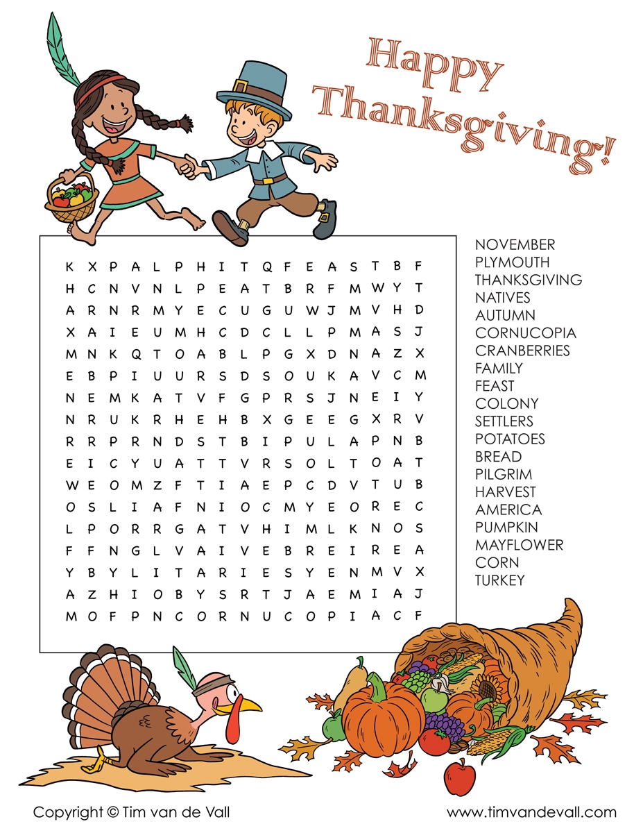 Thanksgiving Word Search Pdf Printable Word Search Maker
